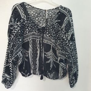 Free People Printed Blouse, size XS.